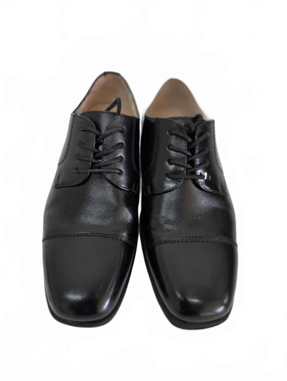 Florsheim Kids Reveal cap toe oxford shoes WORN ONCE Black Size 3.5 Lace up - Picture 5 of 10